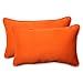 Pillow Perfect Pompeii Solid Indoor/Outdoor Lumbar Pillow Plush Fill, Weather and Fade Resistant, Lumbar - 11.5