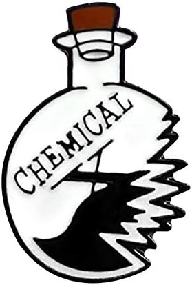 Cute Enamel Lapel Pin, Creative Unisex Laboratory Experiment Chemical Bottle Enamel Jewelry Brooch Pin for Clothing Bags Backpacks Jackets Hat DIY