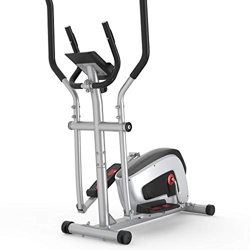 Home Elliptical Cross Machine Smooth Quiet Drive with LCD Monitor and Tension Control