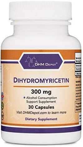 Dihydromyricetin (DHM) (Hovenia Dulcis Extract) Alcohol Consumption Support Supplement (Naturally Obtained from The Oriental Raisin Tree) 30 Capsules 300mg