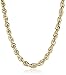 Amazon Essentials Men's 14k Yellow Gold Hollow Diamond-Cut Rope Chain Necklace (2.5mm), 20