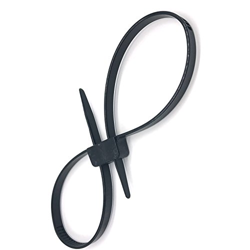 MAIMII Heavy Duty Police Nylon Black Double Zip Ties Handcuffs Cable