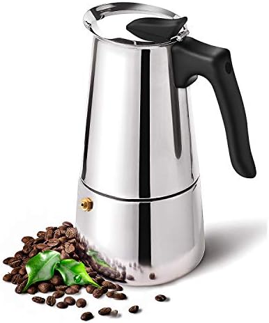 DclobDop Stovetop Espresso Maker with Classic and Rich Brews Moka Pot 9 Cup,15.2 oz,Cuban Coffee Maker Stove top Espresso Shot Maker for Espresso italian coffee maker