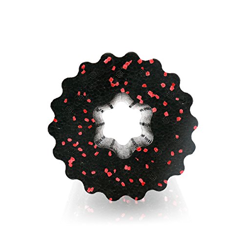 9horn High-Density Foam Roller Extra Firm With Ripples for Deep-Tissue Massage Red Speckled