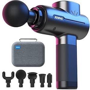 Massagepistole Massage Gun, RENPHO Massagepistole bis zu 3200U/min Massage Gun Massagegerät mit 2500mAh Akku und USB C…