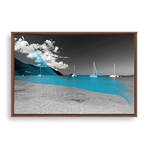 signwin Framed Canvas Wall Art Black and White...