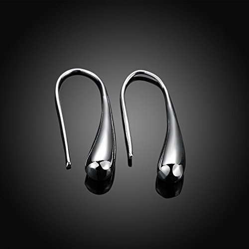 Buycitky Sterling Silver Plated Teardrop Earrings for Women Silver Drop Earrings Set with PU Jewelry Pouch