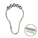 2LB Depot Shower Curtain Hooks, Brushed Nickel, Rust Resistant Stainless Steel, Set of 12 Decorative Shower Rings + Bonus Ring for Shower Rods