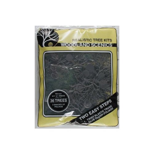 WOODLAND SCENICS TR1101 Tree Kits 3/4x3 (36) WOOU9101