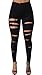 Applerclothing Women's Distressed Ripped Denim High Waist Knee Skinny Denim Pencil Jeans