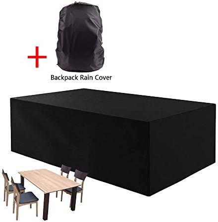 YOUDAN Durable Square Patio Heavy Duty Table Cover Oxford Waterproof Uv-Resistant Outdoor Furniture Table Covers (Include Backpack Rain Cover)