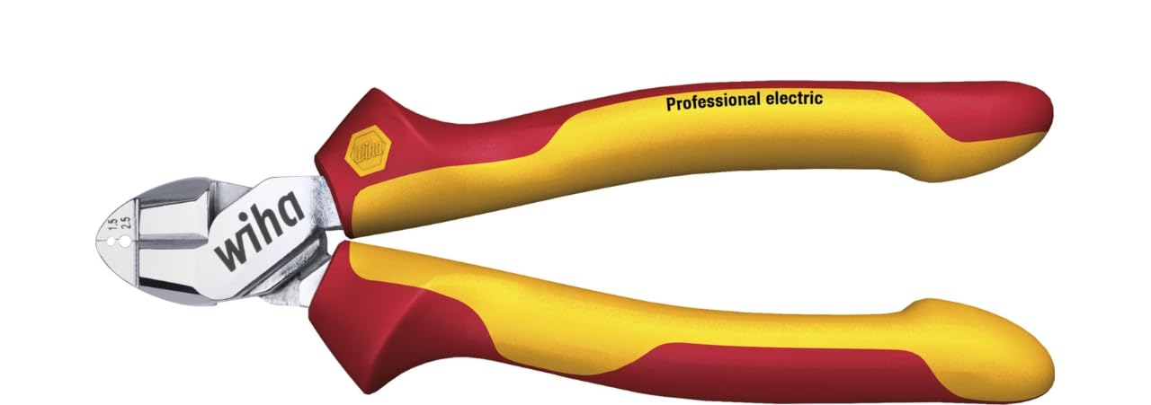 Wiha 160mm VDE Diagonal Cutters with Stripping Holes