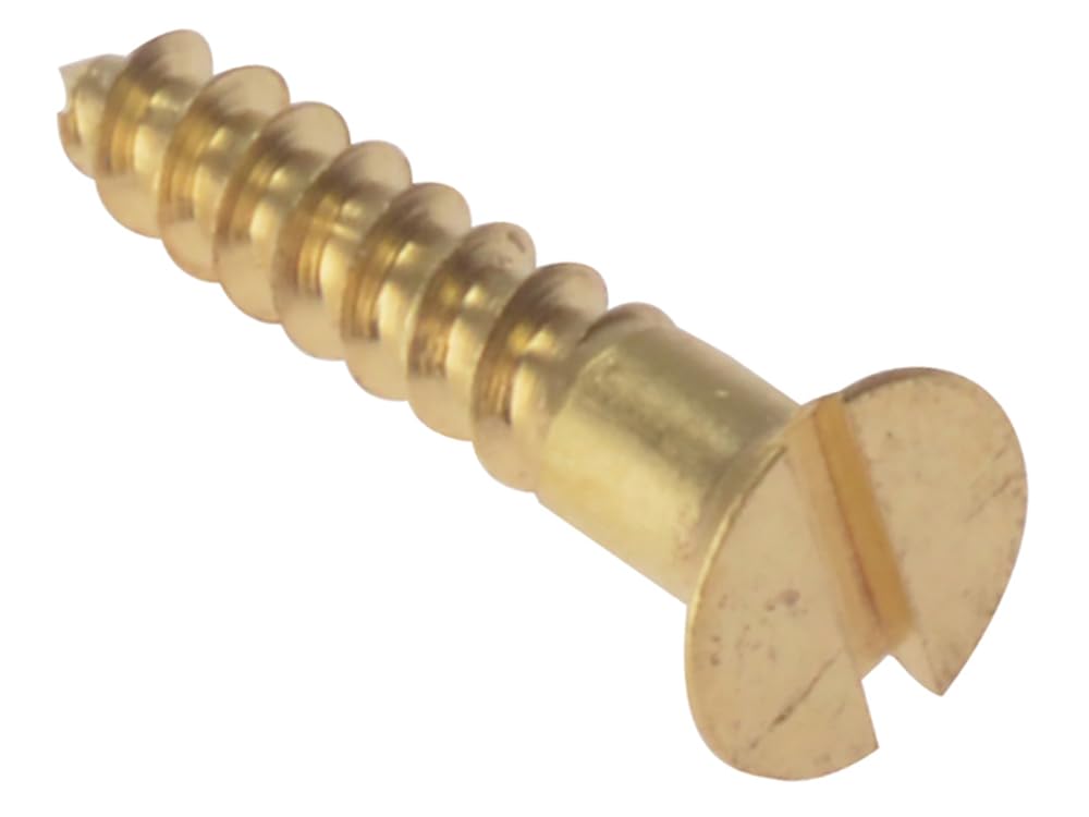 ForgeFix Wood Screws - Solid Brass | 3/4" x 6 | Countersunk | Box 200 โ image 1
