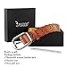 JASGOOD Women's Hollow Flower Genuine Cowhide Leather Belt With Alloy Buckle(Suit for pant size 27-34Inch,13-Orange-1.5 Wide)