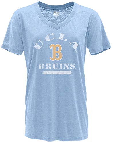 Blue 84 Women's UCLA Bruins V-neck Burnout T Shirt, Ucla Bruins Cornflower Blue…