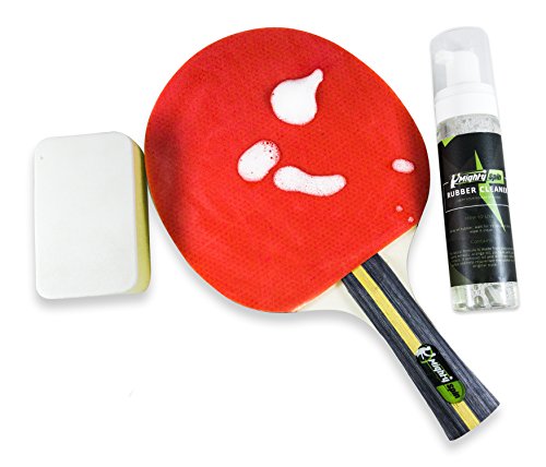 MightySpin Premium Ping Pong Net - Fast and Easy Assemble | Your Accessory for All Game Levels | 72" Replacement Clip Post Set - Portable Table Tennis Net | For Indoor Outdoor (Net + Paddle Cleaner)