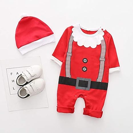 santa romper baby