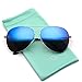 WearMe Pro - Oversized Premium Full Mirrored Aviator Sunglasses w/ Flash Mirror...