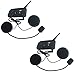 Evary Motorcycle Bluetooth Headset Intercom with Universal Microphone Kit Range 1200m with 8 Hours Talk Time for Motorcycles Scooters or 2 More Aspects Communication (Dual)