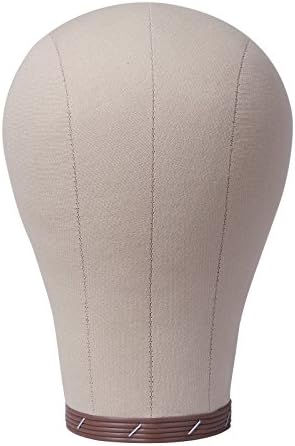 Cork Canvas Block Head Wig Display Mannequin 21” 22” 23” Hair Styling with Mount Hole (21")