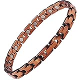 Reevaria Copper Bracelet for Arthritis - Guaranteed 99.9% Pure Copper Magnetic Bracelet for Women with 21 Powerful Magnets for Effective & Natural Relief of Joint Pain, RSI, Carpal Tunnel