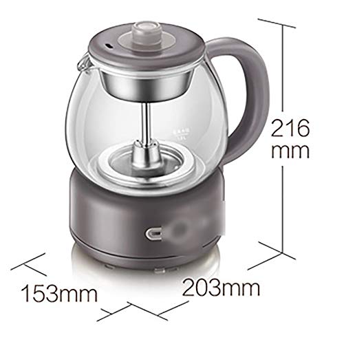 OMKMNOE Teekocher Mit Permanent Edelstahl Teefilter Herausnehmbar, Kabellose Technik Drehbare Steckverbindung Schwarz… – Bild 5