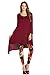 Frumos Womens 3/4 Sleeve High Low Loose Casual Tunic Dress Made In USA