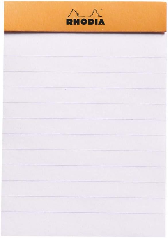 RHODIA 11600C, Stapled Notepad N°11 Orange, A7, Lined, 80 Detachable Sheets, White Clairefontaine Paper 80 g/m, Soft - Image 3