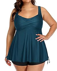 Aqua Eve Women Plus Size Tankini Swimsuit Two Piece