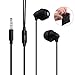 DARK WOLF Sleep Earphone Noise Isolation earplugs for Insomnia, in-Ear soundproof Earplug Soft Earbuds with Mic,3.5mm Jack,Gift Earphone Bag (Black)
