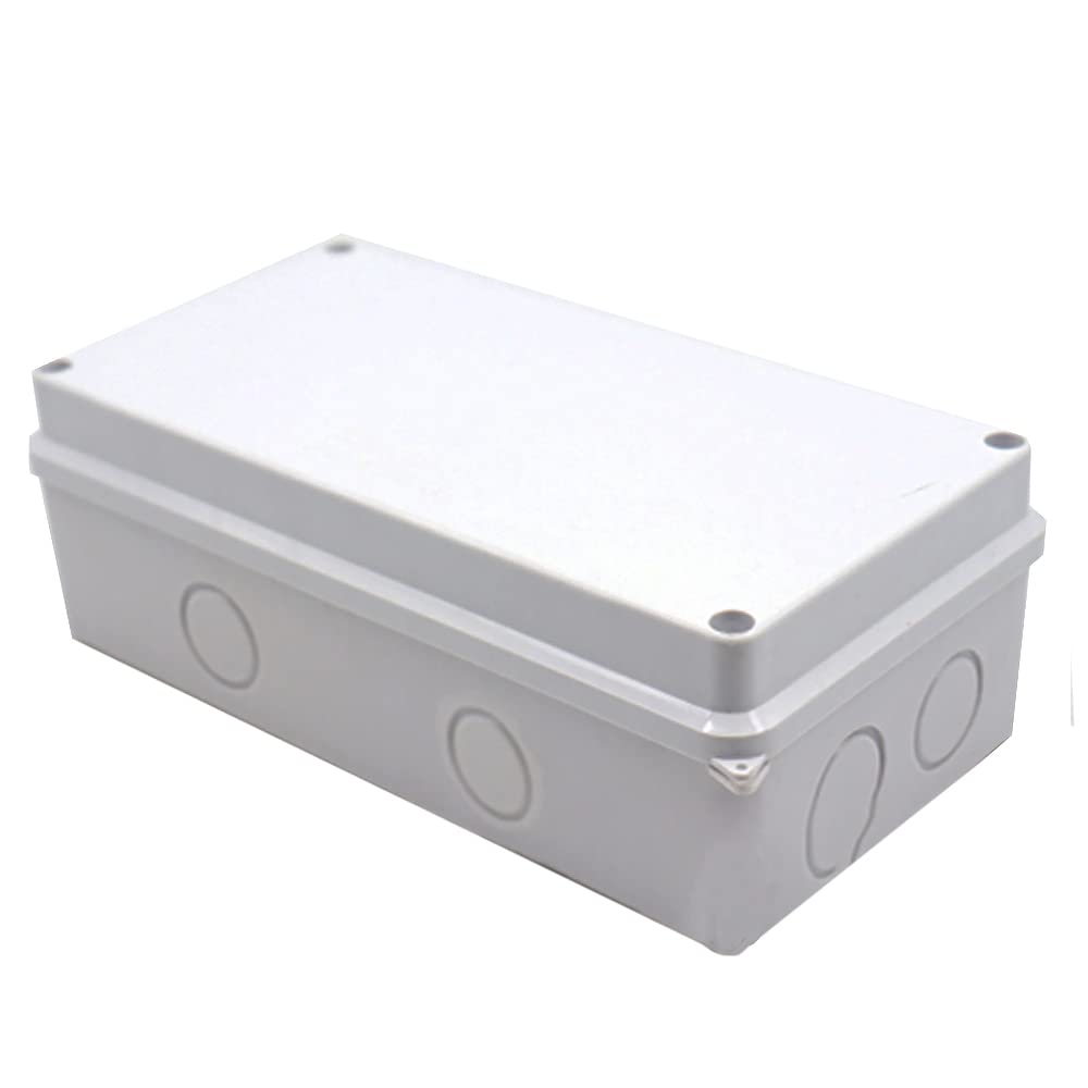 Electrical Junction Box, IP55 Weatherproof Electrical Enclosure Project Instrument Case, Reserved Hole Project Box (1Pcs - 200 x 100 x 70mm)