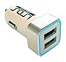 Car Charger, ISOSGear 4.8A/24W 2 Smart Port Car Charger Blue LED (white) for iPhone, Samsung Galaxy, Note, Tab S, LG, HTC, Nexus, iPads