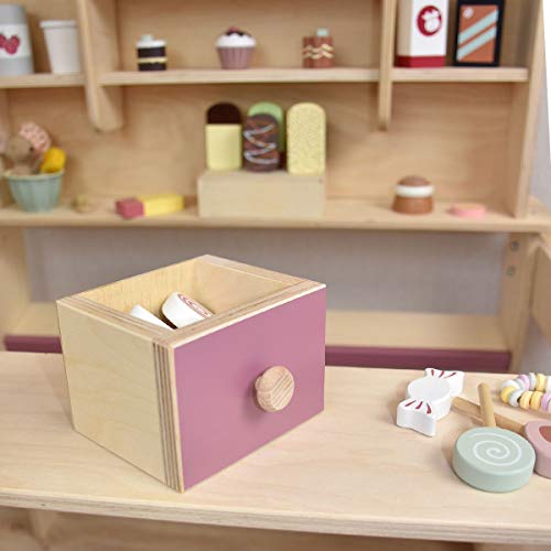 Meppi Kaufladen Lollipop aus Holz rosa/Natur - Kaufmannsladen für Kinder - Marktstand – Bild 5