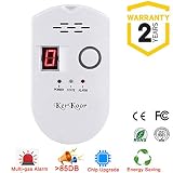 KerKoor Gas Leak Detector-1 Natural Gas Alarm Detector For Home Gas Tester Propane Smart Gas Detector Electronic Sniffer Pen Plug-In Gas Detector For Gas Sensor Methane And Propane 5&times;3 in/White/1pack