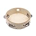Andoer 6/8/10 inch Hand Held Tambourine Drum Bell Birch Metal Jingles Percussion Musical Educational Toy Instrument for KTV Party Kids Games (6 inch)