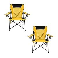 Kijaro Dual Lock Portable Camping and Sports Chair (Set of 2 /Izamal Yellow)