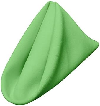 Decorative Formal Poly-Poplin Table Napkins 18"x18"/ Apple Green/ Set of 6 (ArtOFabric)