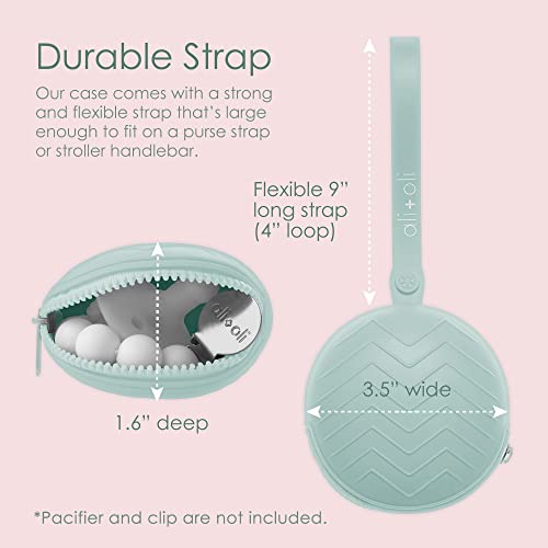 Ali+Oli Silicone Pacifier Case (Grey) 3" x 1.6" BPAFree Newborn