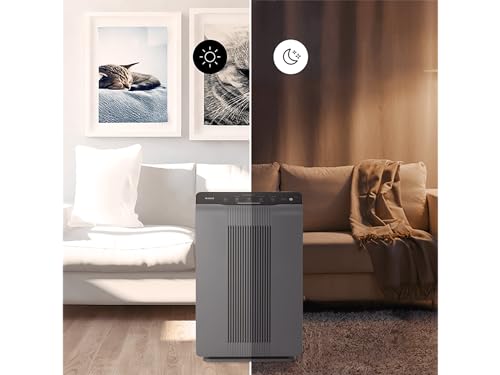 Winix 5300-2 Air Purifier for Allergy Sufferers, CADR 390 m³/h, 99 ㎡, Air Purifier for Smoking Rooms Against Allergies, Dust, Pollen, Pet Hair, Air Quality Display, Auto Sleep Mode, Black | PlasmaWave technology against allergies, dust, pollen and pet hair, air quality sensor, auto & sleep mode, smoking room