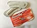 A PAIR OF TACCOSLIP TACCO SLIP FOOTCARE HEEL PROTECTORS. HEEL GRIPS HEEL GRIP SMOOTH AS VELVET. LIGHT GRAY COLOR. SUEDE LIKE TEXTURE. STOPS HEELS FROM SLIPPING. MADE IN GERMANY.
