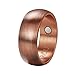 VITEROU Basic 8MM Magnetic Pure Copper Therapy Ring with 2 Powered Magnets for Arthritis Pain Relief Comfort Fit,Size 7-13