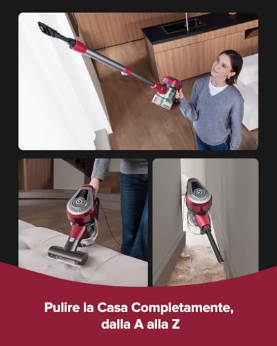 C8 Aspirapolvere con filo 70KPa con 2 Livelli Aspirazione, 5 in 1 Aspirapolvere Verticale, Cavo 7m, Ultra-leggero,Scopa Elettrica con Filo Potente per Tappeti/Pavimenti/Peli di Animali