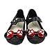 iFANS Girls Sweet Dot Bow Princess Sandals Shoes Mary Jane Flats for Toddler/Little Kid Black, 9 Narrow Toddler