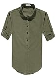 NITAGUT Men's Cotton Linen Blend Shirts