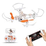 Zuhafa Z2HC Mini Drones with Camera, Foldable Pocket Quadcopter for Kids Gift,Nano RC Drone with Altitude Hold 3D Flips and Headless Mode Easy to Fly for Beginners(White)