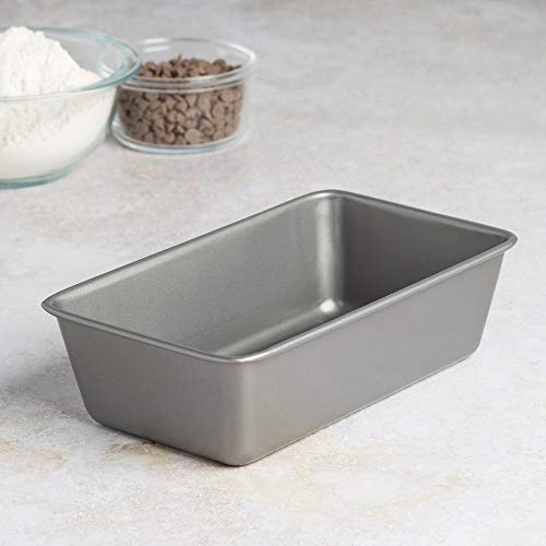 Cooking Light 9.25 Inch x 5.25 Inch Non-Stick Carbon Steel Bread Meat Loaf Pan Baking Dish, Gray - Thumbnail 4