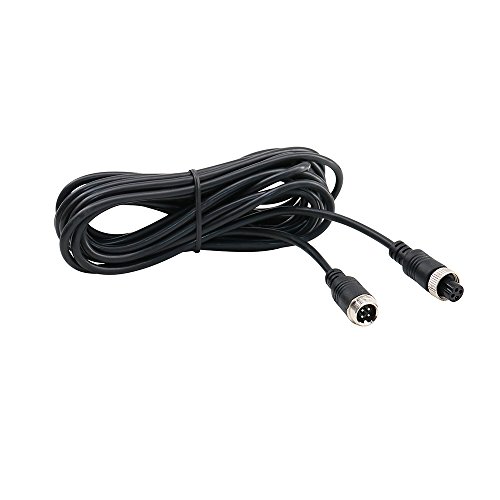 Yeung Qee 4 pin Car Video Extension Cable aviation male to femaler Plug Video and Power Cord Shield AV cable Waterproof vehicle video Monitor reversing airline Aviation plug cable (65ft/20m)