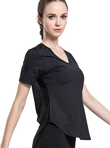 Campeak Women's Mesh Workout Hiking Short Sleeve Tee Quick Dry Yoga Gym Sport T-Shirt