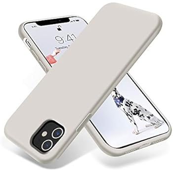 OTOFLY iPhone 11 Case,Ultra Slim Fit iPhone Case Liquid Silicone Gel Cover with Full Body Protection Anti-Scratch Shockproof Case Compatible with iPhone 11 (White Stone)