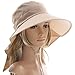 Ls Lady Womens Summer Flap Cover Cap Cotton Anti-UV UPF 50+ Sun Shade Hat with Bow. Adjustable Hat (One Size,0 Beige)